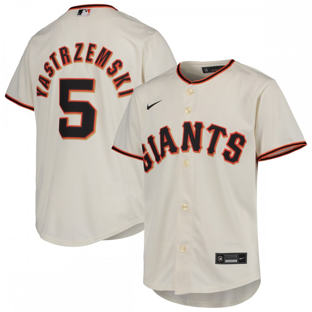 Mike Yastrzemski San Francisco Giants Youth Alternate Replica Player Jersey - Cream-Pro Kit Vault | Brand New 26/27 Sports Jerseys